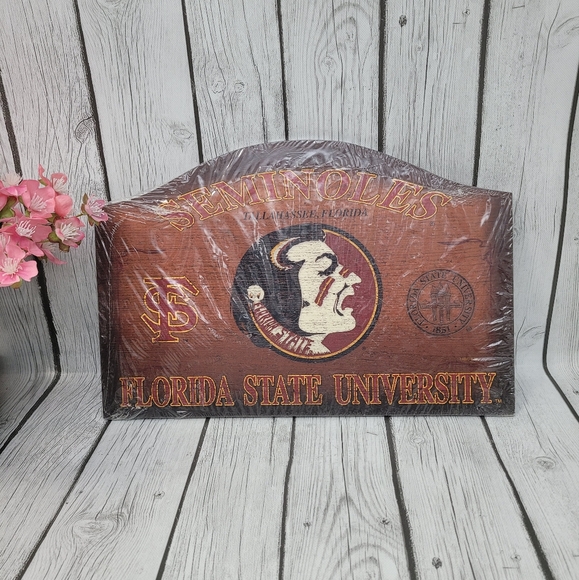 Sealed Vintage SEMINOLES Florida State University Team Spirit Wall Decor - Picture 2 of 7